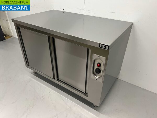 Acier inoxydable Armoire chauffante 2 portes coulissantes Premium-line 120 cm Horeca – Image 2