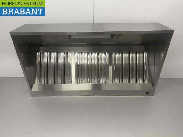 Hotte aspirante en acier inoxydable avec filtres à lamelles Premium-line 180 cm Modèle Box Catering