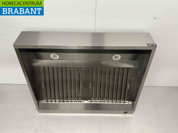 Hotte aspirante en acier inoxydable avec filtres à lamelles Premium-line 120 cm modèle incliné Horeca – Image 5