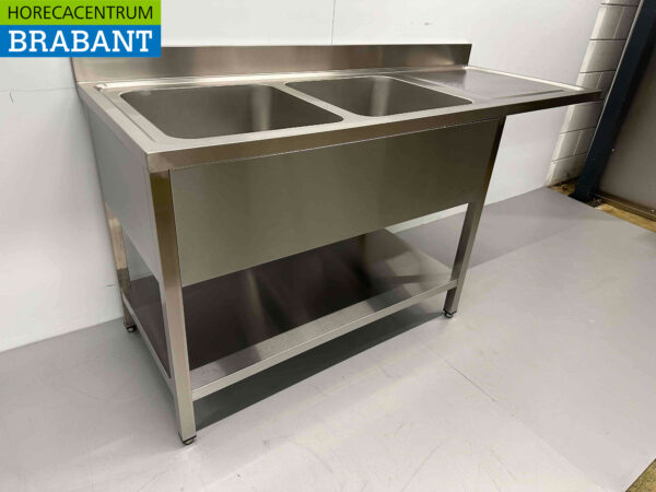 Evier en acier inoxydable double évier Premium-line 180 cm Horeca – Image 4