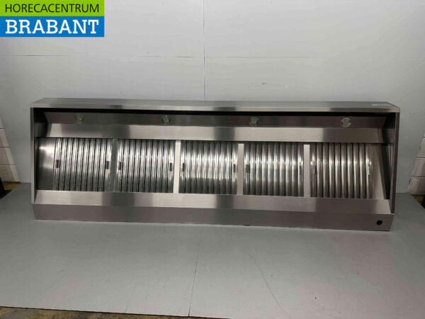 Hotte aspirante en acier inoxydable Premium-line Moteur 2500 kuub Modèle incliné 300 cm 230V Horeca