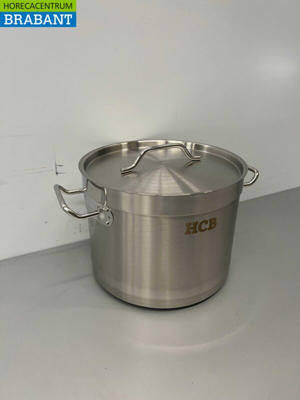 Acier inoxydable HCB Poêle à soupe Poêle de cuisson Induction 25 x 18 cm 9 litres Restauration – Image 2