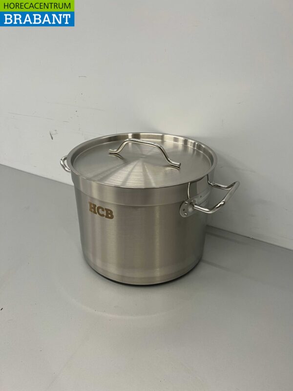 Acier inoxydable HCB Poêle à soupe Poêle de cuisson Induction 25 x 18 cm 9 litres Restauration – Image 3