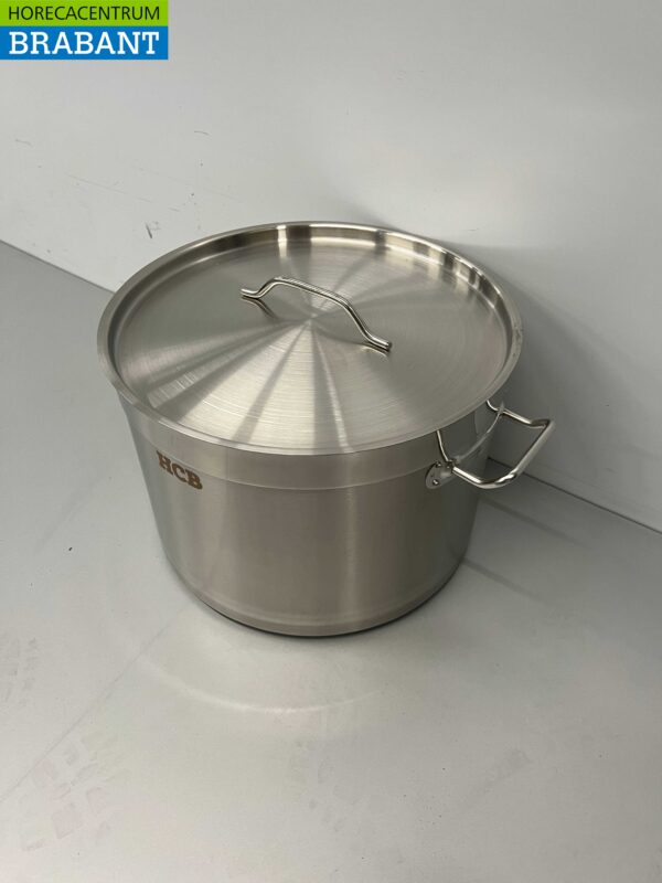 Acier inoxydable Poêle à soupe Poêle de cuisson Induction 35 x 22 cm 23 litres Restauration – Image 3