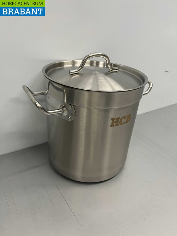 Acier inoxydable Poêle à soupe Poêle de cuisson Induction 20 x 20 cm 6 litres Restauration – Image 2