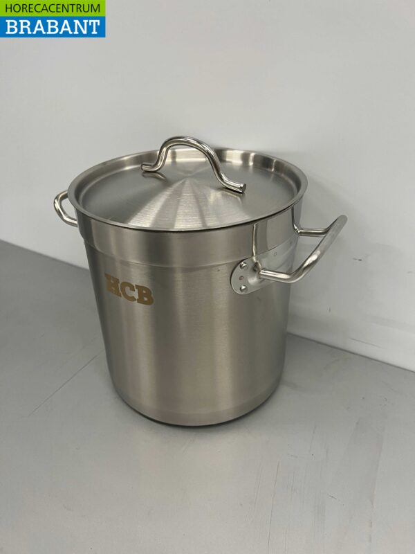 Acier inoxydable Poêle à soupe Poêle de cuisson Induction 20 x 20 cm 6 litres Restauration – Image 3