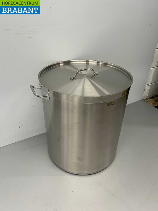 Acier inoxydable Poêle à soupe Poêle de cuisson Induction 55 x 60 cm 140 litres Restauration – Image 2