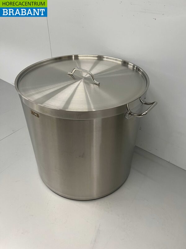 Acier inoxydable Poêle à soupe Poêle de cuisson Induction 55 x 70 cm 160 litres Restauration – Image 3