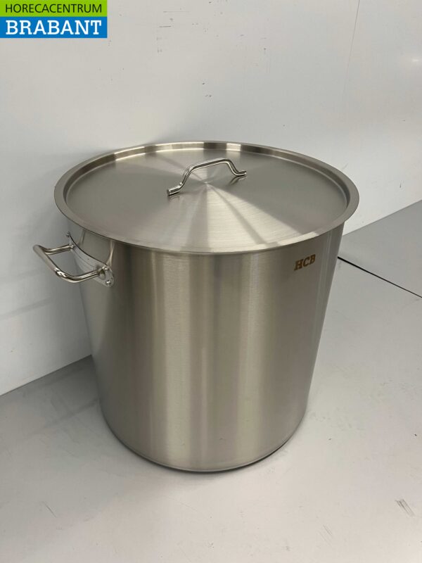 Acier inoxydable Poêle à soupe Poêle de cuisson Induction 55 x 55 cm 130 litres Horeca – Image 2