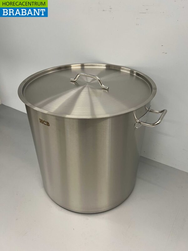 Acier inoxydable Poêle à soupe Poêle de cuisson Induction 55 x 55 cm 130 litres Horeca – Image 3