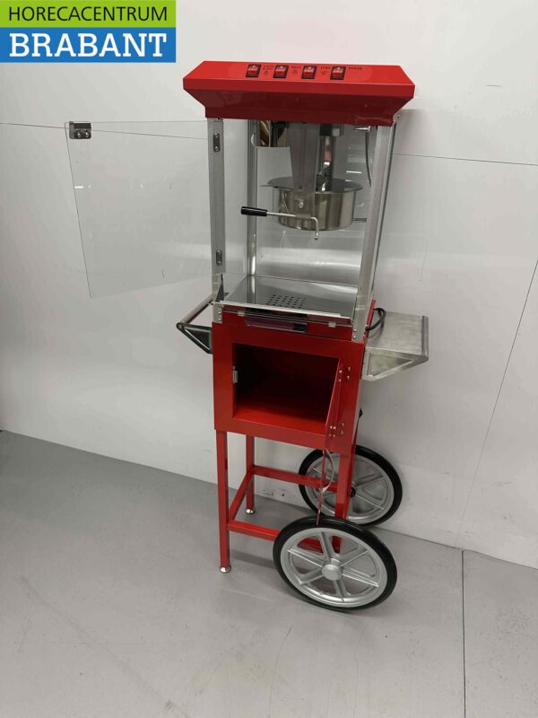 Machine à pop-corn Machine à pop-corn avec chariot rouge 230V Braderie Markt Horeca – Image 8