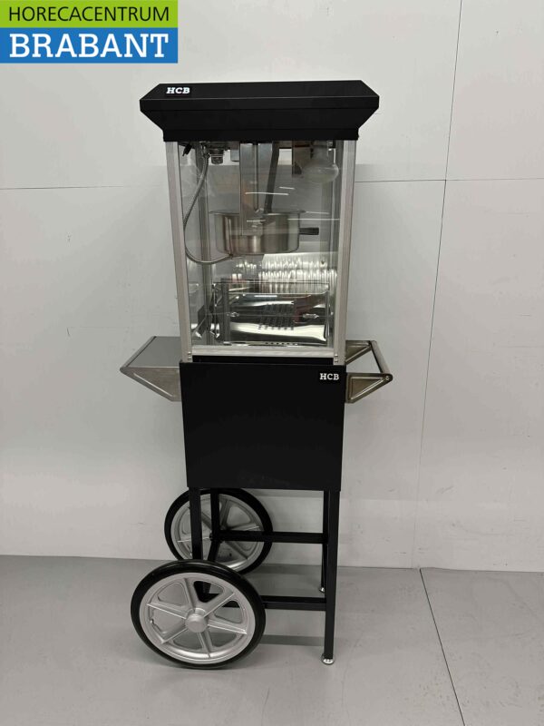 Machine à pop-corn Machine à pop-corn avec support noir 230V Braderie Markt Horeca