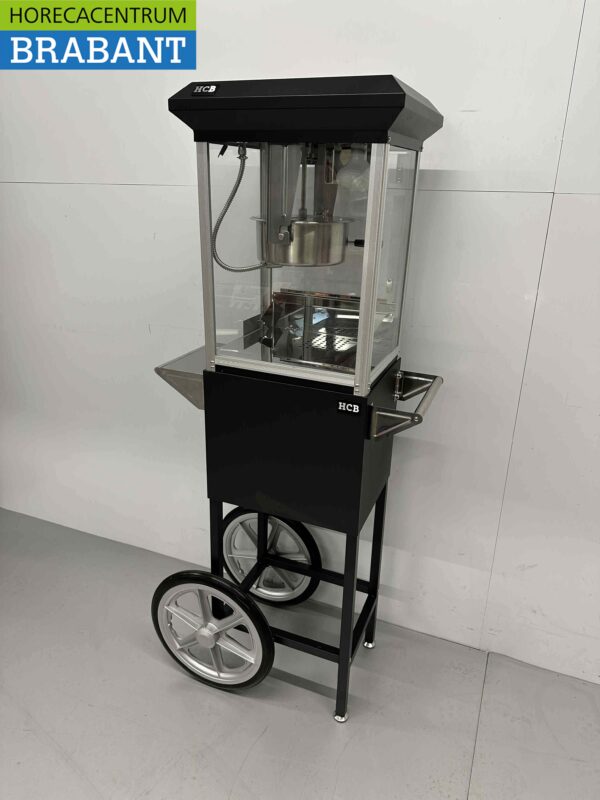 Machine à pop-corn Machine à pop-corn avec support noir 230V Braderie Markt Horeca – Image 2