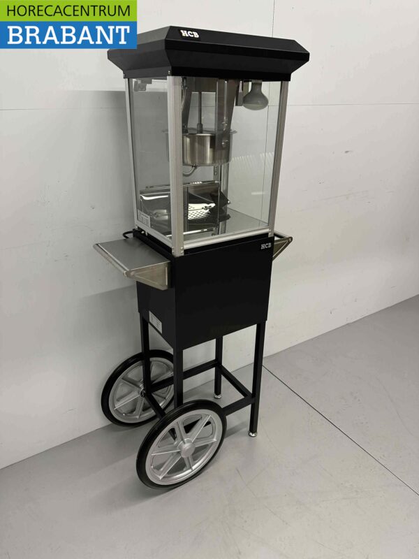 Machine à pop-corn Machine à pop-corn avec support noir 230V Braderie Markt Horeca – Image 3