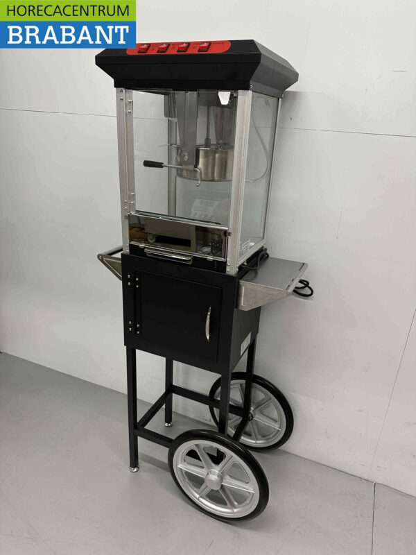 Machine à pop-corn Machine à pop-corn avec support noir 230V Braderie Markt Horeca – Image 5