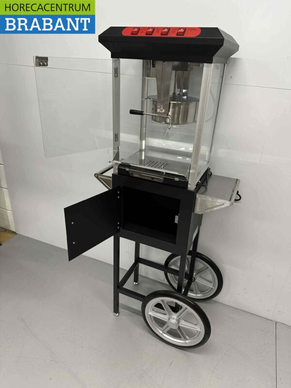 Machine à pop-corn Machine à pop-corn avec support noir 230V Braderie Markt Horeca – Image 8