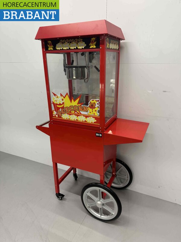 Machine à pop-corn de luxe Machine à pop-corn rouge avec support 230V Braderie Markt Horeca – Image 2