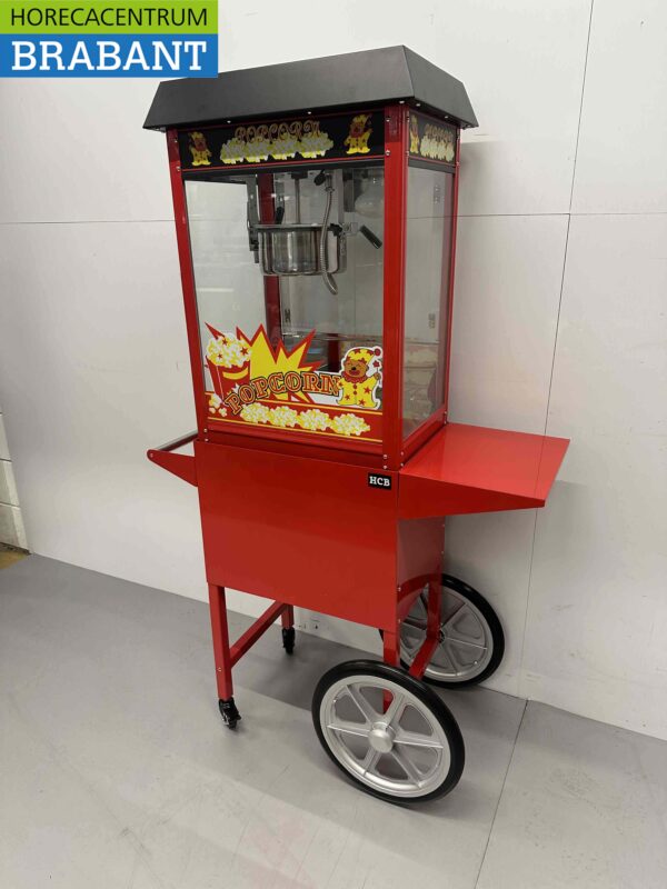 Machine à pop-corn de luxe Machine à pop-corn noire avec support 230V Braderie Markt Horeca – Image 2