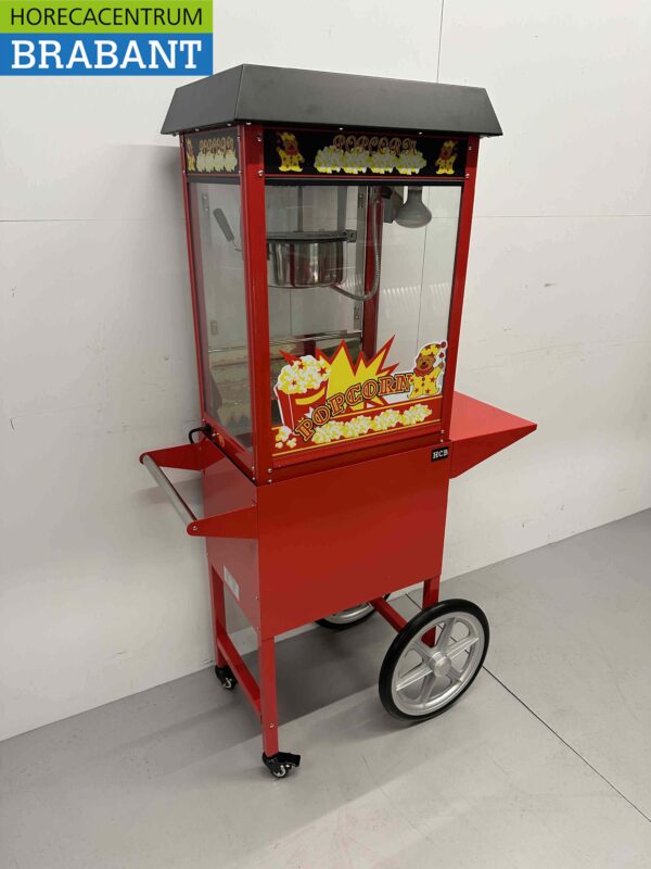 Machine à pop-corn de luxe Machine à pop-corn noire avec support 230V Braderie Markt Horeca – Image 3