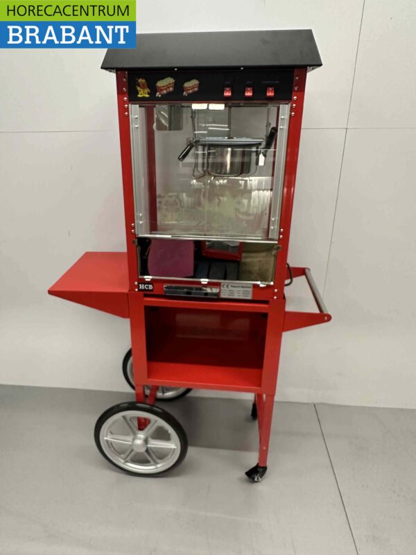 Machine à pop-corn de luxe Machine à pop-corn noire avec support 230V Braderie Markt Horeca – Image 4