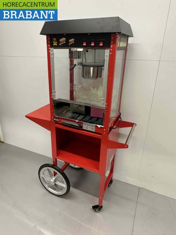 Machine à pop-corn de luxe Machine à pop-corn noire avec support 230V Braderie Markt Horeca – Image 5