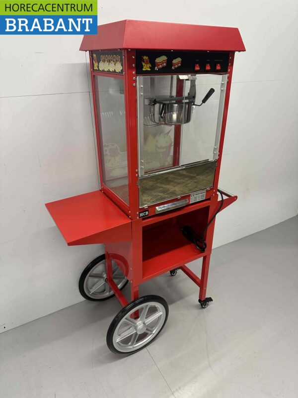 Machine à pop-corn de luxe Machine à pop-corn rouge avec support 230V Braderie Markt Horeca – Image 6