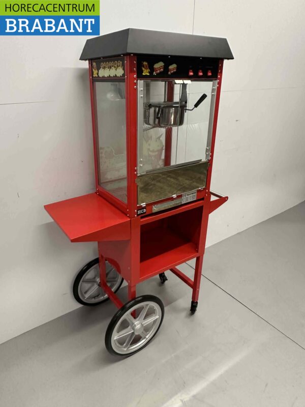 Machine à pop-corn de luxe Machine à pop-corn noire avec support 230V Braderie Markt Horeca – Image 6
