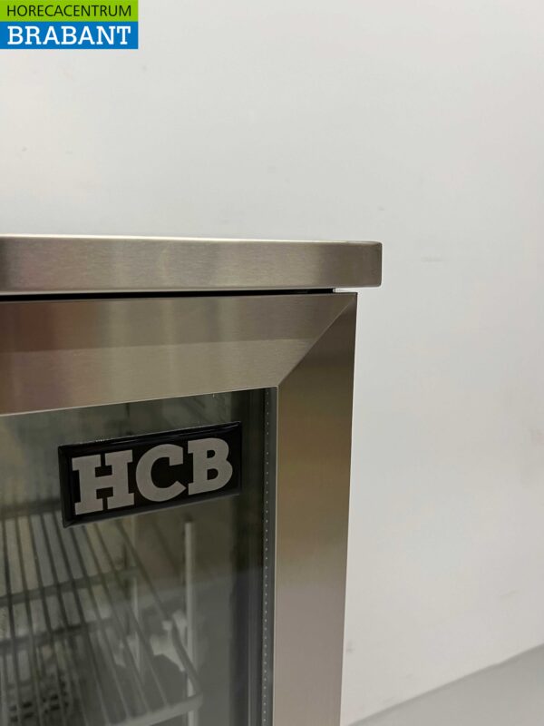 Acier inoxydable Backbar Bar Cooler Portes vitrées pliantes 218 litres 90 cm 230V Horeca – Image 6