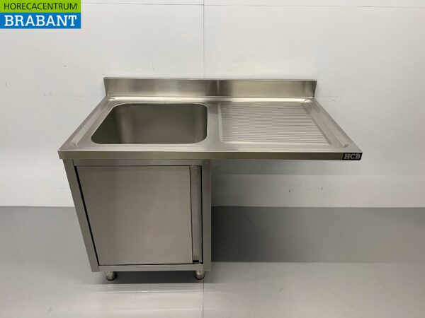 Évier en acier inoxydable Évier à porte rabattable Premium-line 120 cm Horeca
