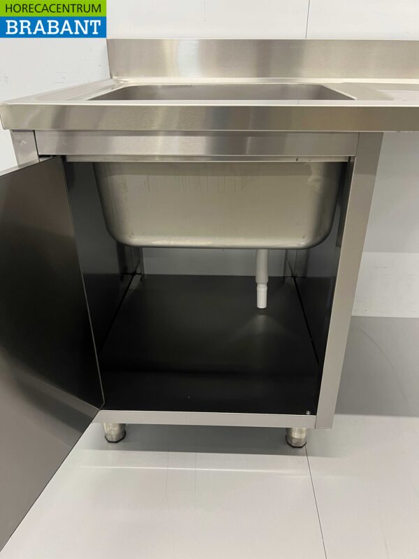 Évier en acier inoxydable Évier à porte rabattable Premium-line 120 cm Horeca – Image 4