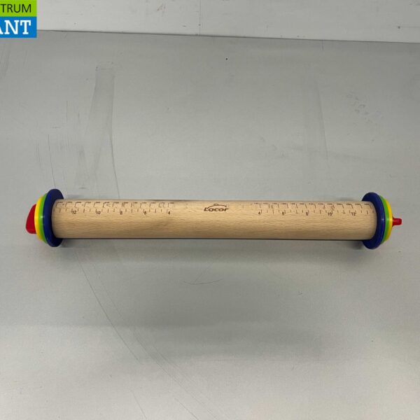 Lacor Rouleau à pâtisserie en bois avec anneaux de guidage 34 cm Restauration