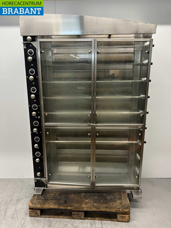 Gril à poulet vertical Sofinor en acier inoxydable 7 brochettes GAZ/230V Restauration