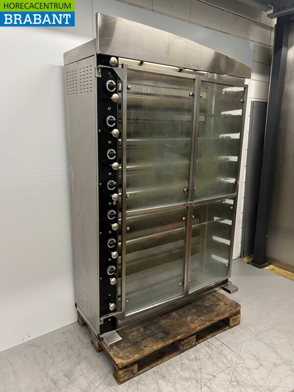 Gril à poulet vertical Sofinor en acier inoxydable 7 brochettes GAZ/230V Restauration – Image 2