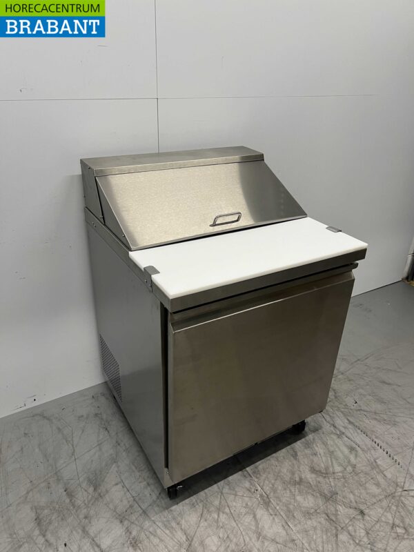Acier inoxydable Polar UA009 Établi réfrigéré Saladette 1 porte 73,5 cm 230V Horeca – Image 2