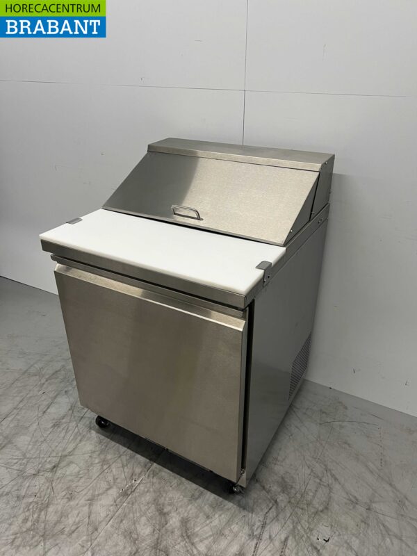 Acier inoxydable Polar UA009 Établi réfrigéré Saladette 1 porte 73,5 cm 230V Horeca – Image 3