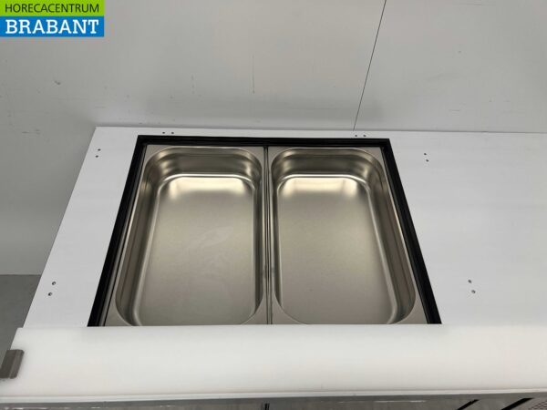 Acier inoxydable Polar Réfrigération Comptoir Saladette 2 portes 136 cm 230V Horeca – Image 5