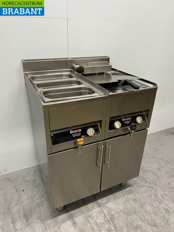 Hendi Cookersystem en acier inoxydable Ligne de cuisson avec friteuse 10L et bain-marie 74 cm Horeca – Image 2