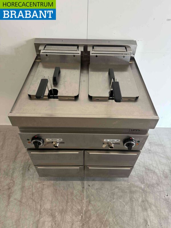 Friteuse double en acier inoxydable 2 x 10 litres 400V Horeca – Image 2