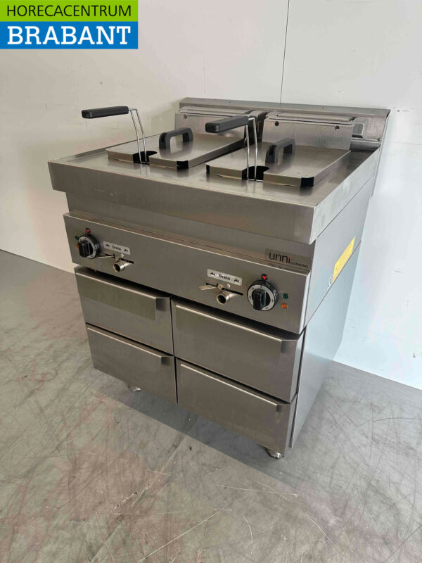Friteuse double en acier inoxydable 2 x 10 litres 400V Horeca – Image 3