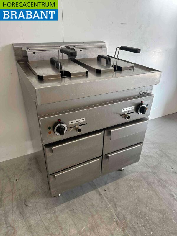 Friteuse double en acier inoxydable 2 x 10 litres 400V Horeca – Image 4