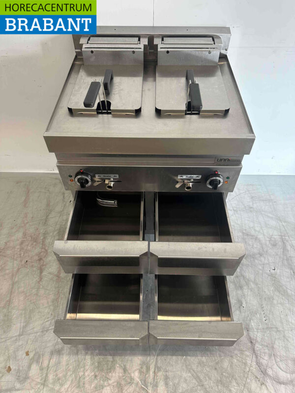 Friteuse double en acier inoxydable 2 x 10 litres 400V Horeca – Image 6