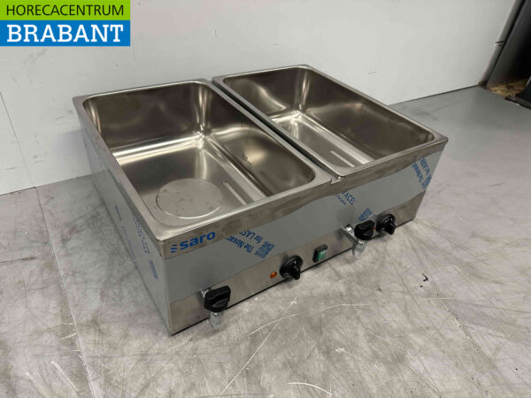 Saro Bain marie en acier inoxydable 2 x 1/1 GN 230V Horeca – Image 3