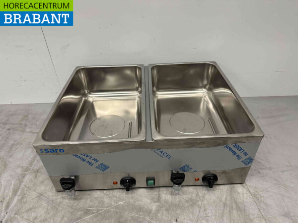Saro Bain marie en acier inoxydable 2 x 1/1 GN 230V Horeca – Image 4