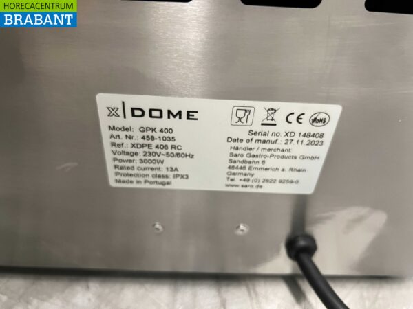 Planche à griller Saro en acier inoxydable Planche à griller lisse 40 cm 230V Horeca – Image 4