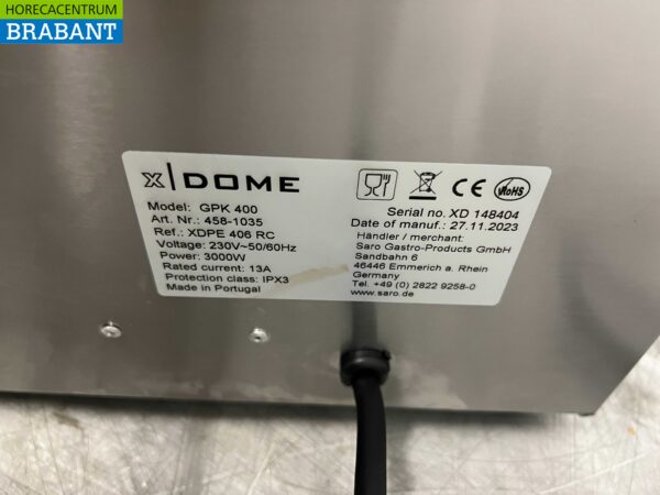 Planche à griller Saro en acier inoxydable Planche à griller lisse 40 cm 230V Horeca – Image 4