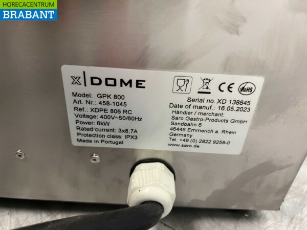 Plaque de cuisson Saro XDome GPK800 en acier inoxydable Plaque de cuisson 80 cm 400V Horeca – Image 4