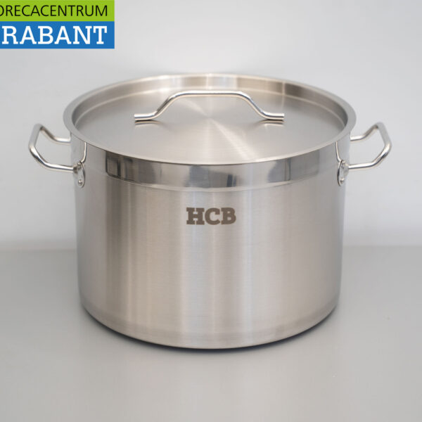 Acier inoxydable HCB Poêle à soupe Poêle de cuisson Induction 30 x 20 cm 14 litres Horeca