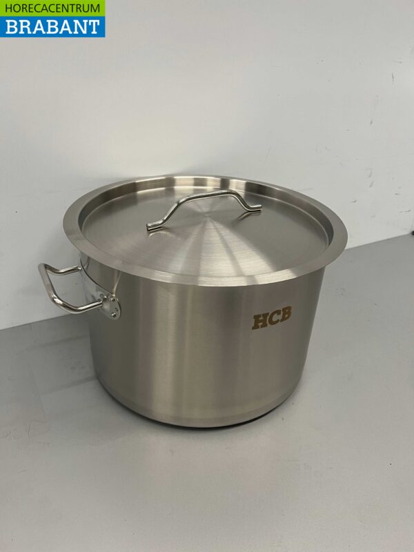 Acier inoxydable HCB Poêle à soupe Poêle de cuisson Induction 30 x 20 cm 14 litres Horeca – Image 2