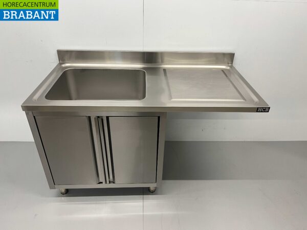 Évier en acier inoxydable Évier portes pliantes Premium-line 140cm Catering