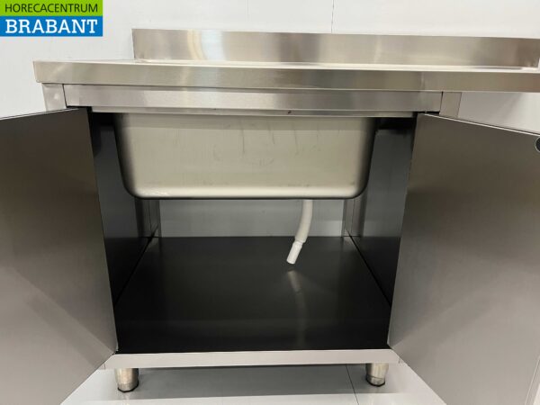 Évier en acier inoxydable Évier portes pliantes Premium-line 140cm Catering – Image 4